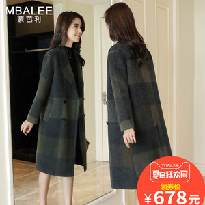 Montparnian đôi phải đối mặt với cashmere áo nữ phần dài 2018 mới chống mùa len áo Hàn Quốc phiên bản của áo len