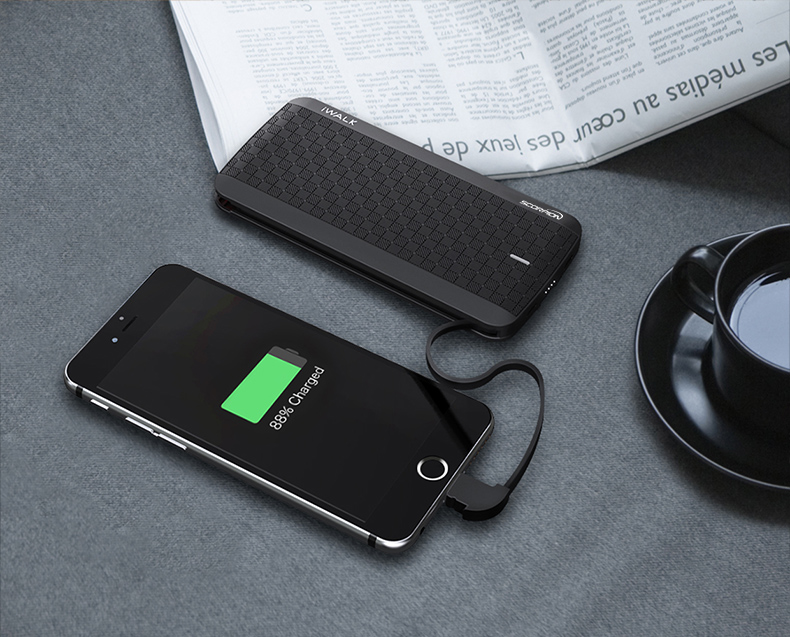 Kho báu sạc Iwalk đi kèm với Apple X tám cộng với Samsung S8 S9 Huawei MATE10 V10 P10 P20 dòng chuyên dụng di động dòng siêu nhỏ di động siêu mỏng với một kho báu nhấp nháy - Ngân hàng điện thoại di động sạc dự phòng anker 10000
