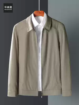 Dad coat autumn wear thin lapel middle-aged jacket male 40 middle-aged man 50-year-old loose casual grandpa coat