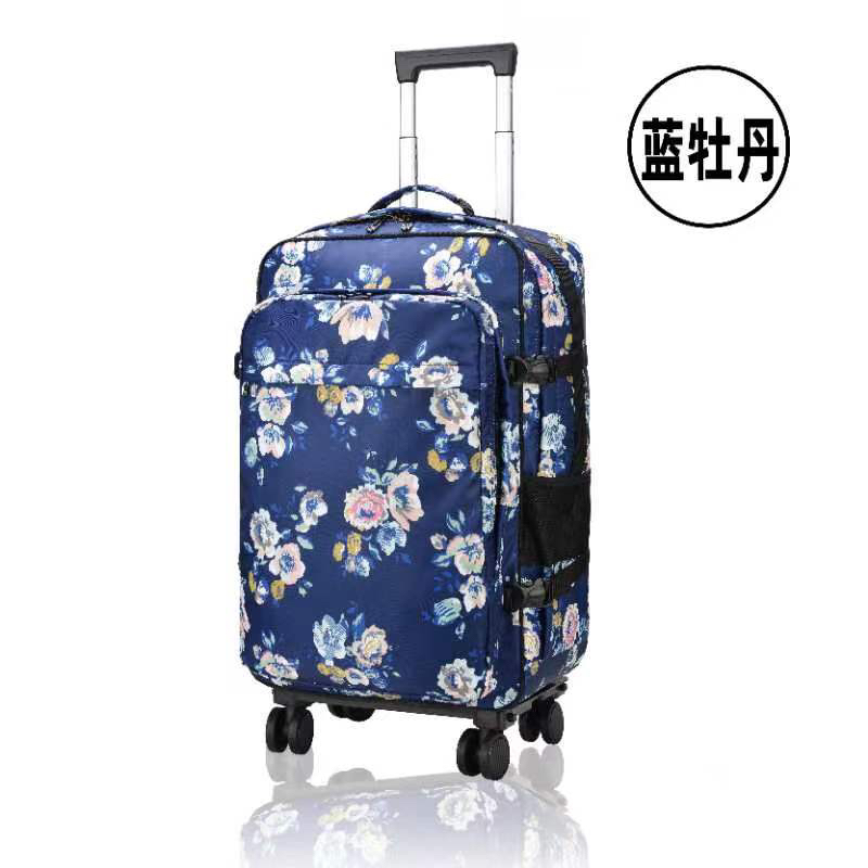 New Products Double Shoulder Tie Rod Bag Backpack Large Capacity Universal Wheel Removable Travel Bag 20 Inch Waterproof Ultra Light Suitcase-Taobao