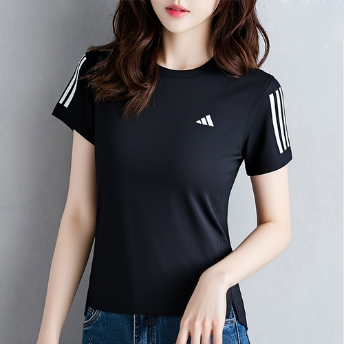 Adidas, спортивная быстросохнущая одежда для йоги, фрисби для спортзала, футболка, короткий рукав, для бега, JZ2200
