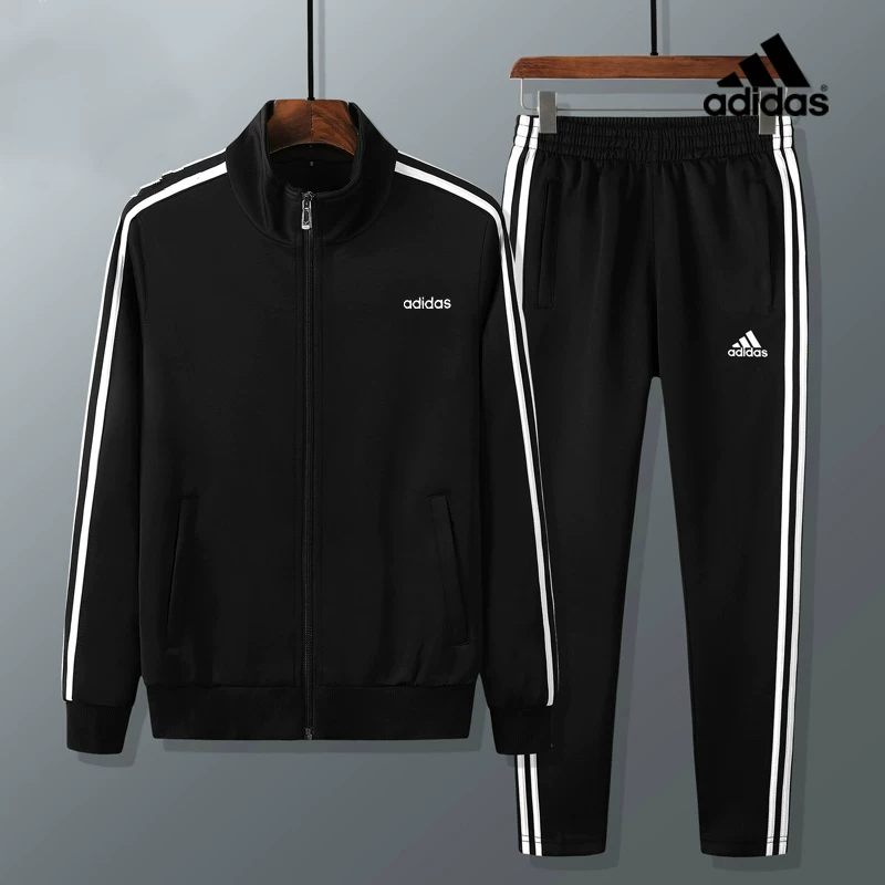 Адидас Adidas, комплект осенний спортивный костюм, куртка, брюки, свободный прямой крой
