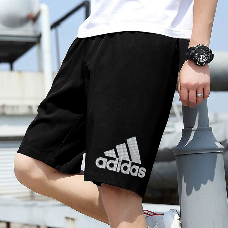 Спортивный костюм Adidas, дышащая футболка с коротким рукавом, шорты с быстрой сушкой, с коротким рукавом, свободный крой
