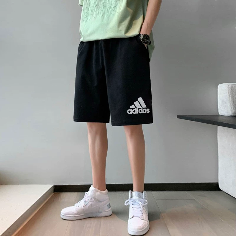 Спортивный костюм Adidas, дышащая футболка с коротким рукавом, шорты с быстрой сушкой, с коротким рукавом, свободный крой