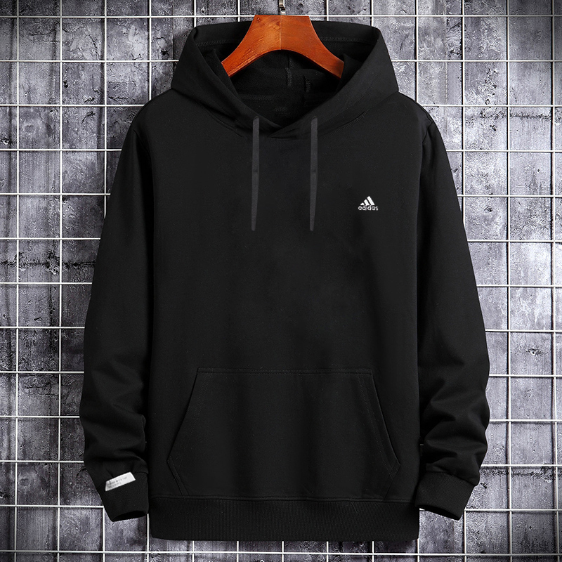 Adidas Black Sweatshirt Men's Autumn and Winter New Loose Basketball Hoodie Fleece-Lined Sportswear Men's Jacket Adidas Black Sweatshirt Men's Autumn and Winter New Loose Basketball Hoodie Fleece-Lined Sportswear Men's Jacket