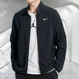 Nike, мужская демисезонная спортивная ветровка черного цвета, свободный силуэт