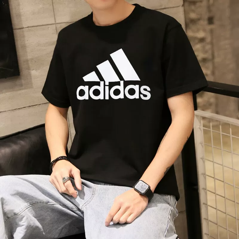 Спортивный костюм Adidas, дышащая футболка с коротким рукавом, шорты с быстрой сушкой, с коротким рукавом, свободный крой