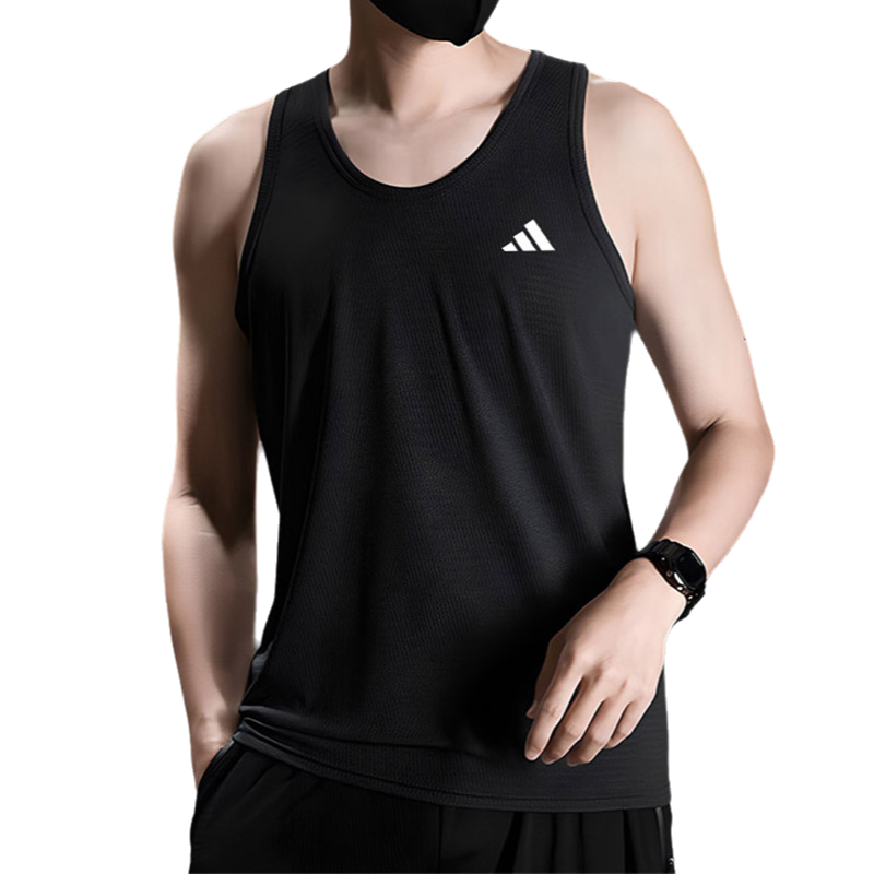 阿迪達斯夏季無袖T恤Adidas男子速乾訓練背心GM2130透氣運動健身衣2025