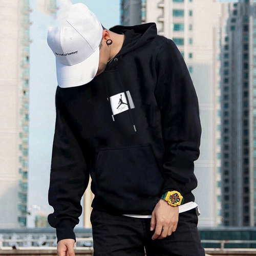 Nike, демисезонная утепленный лонгслив, черная утепленная толстовка с капюшоном