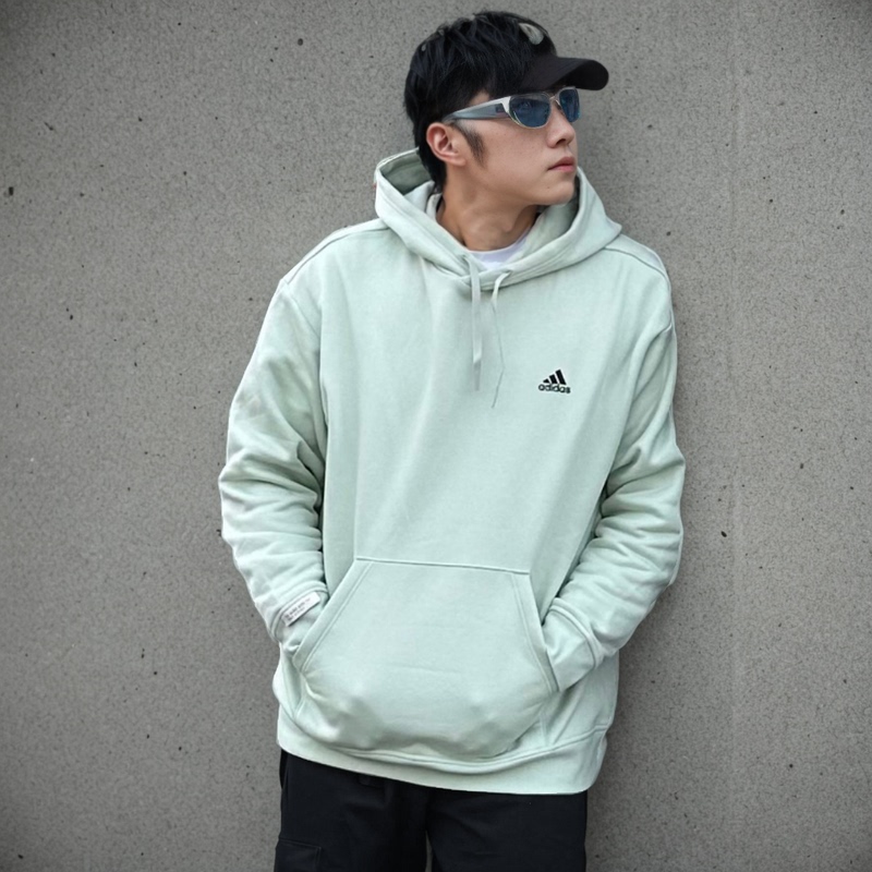Adidas Sweatshirt Men's Autumn New Mint Green American Basketball Sportswear Hooded Top Men's Jacket