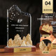 Metal Crystal Trophy Reaching the Peak, High-End Competition Champion, Outstanding Employee Annual Meeting Honor Award, Mountain Peak Trophy