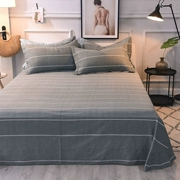 Giường đôi đơn bông dày trải giường chà nhám 1,5m1,8 m giường đơn màu xám - Khăn trải giường