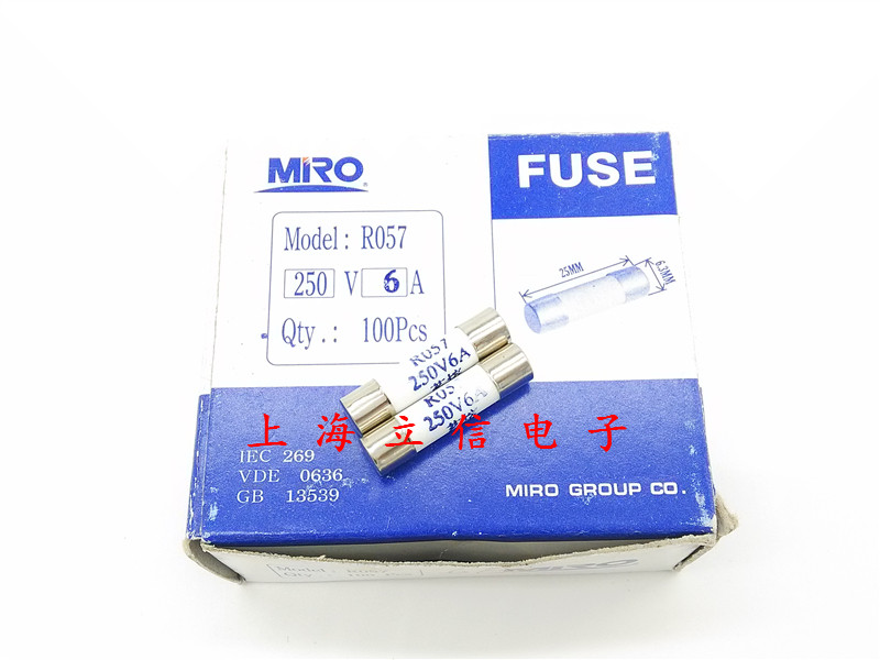 Mingrong MRO ceramic Fuse Fuse R057 RO57 250V 1A 6 * 25mm