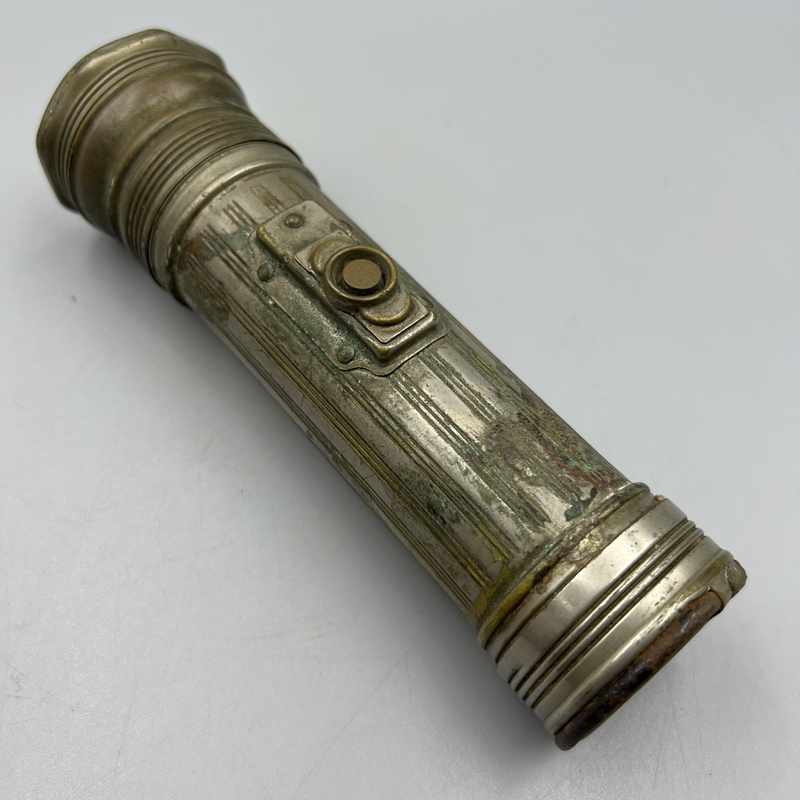 Authentic Old Western Flashlight from the Republic of China Period, Antique Lighting Device for Collection