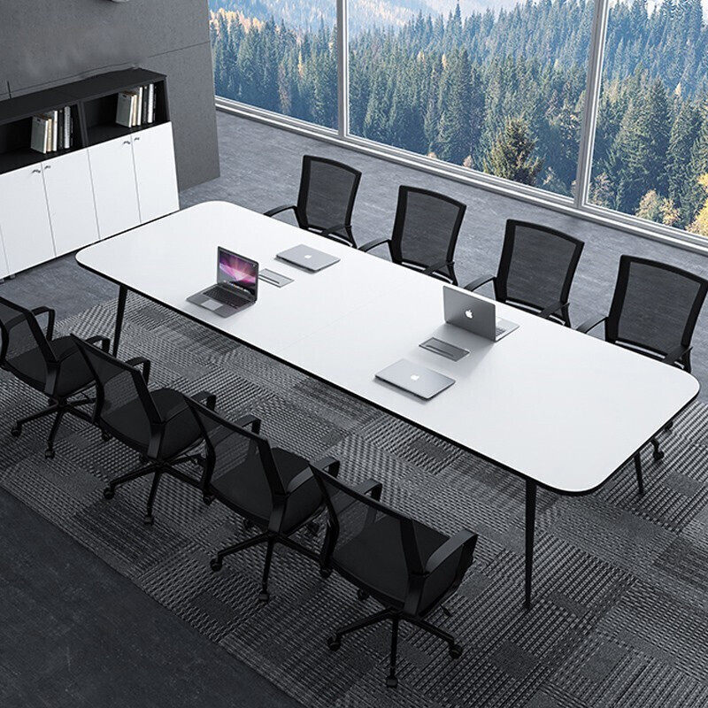 Desk Meeting Table Long Table Strip Table Brief Modern Meeting Room Bench Small Negotiation Desk Chair Composition