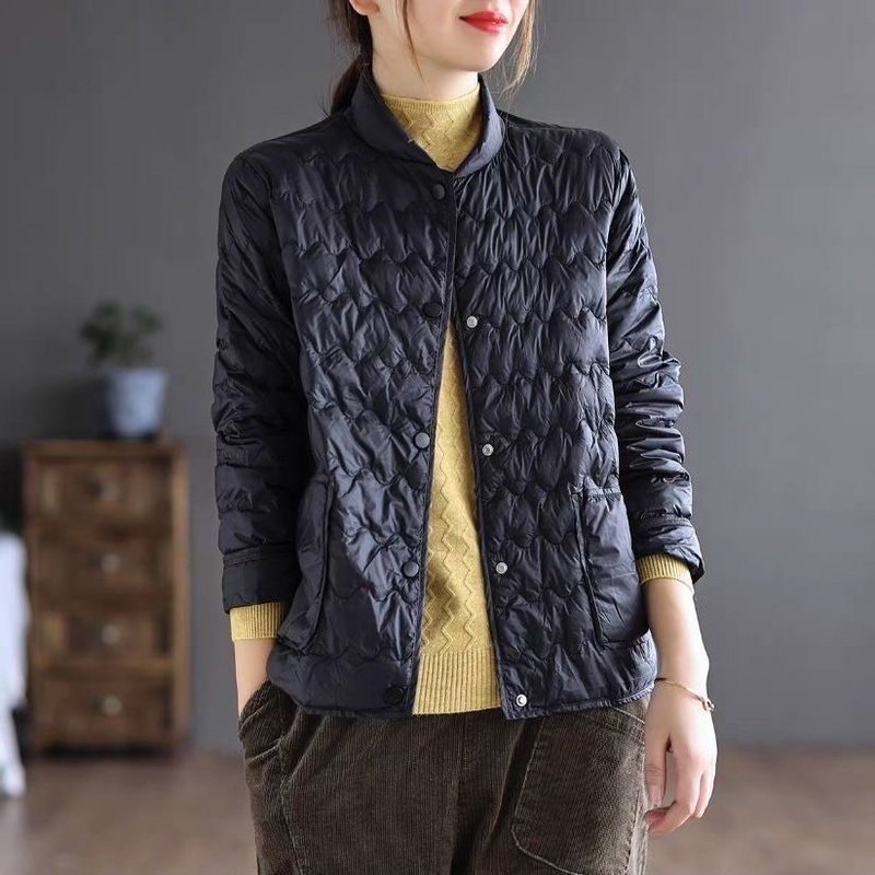 Mom's Autumn and Winter Women's down Cotton Jacket, Middle-Aged Cotton Coat, Plus-Size Slimming Short Cotton Jacket for 40-50 Year Olds, Stylish Mom's Autumn and Winter Women's down Cotton Jacket, Middle-Aged Cotton Coat, Plus-Size Slimming Short Cotton Jacket for 40-50 Year Olds, Stylish