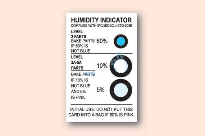 3 At three o'clock, there is a cobalt-containing humidity card indicator card 5%-10%-60% blue powder 5000 pieces
