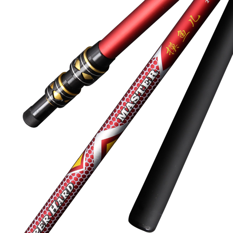 Fishing net rod can be positioned jade handle Bohai touch fish Carbon scoop net to catch 2 2 1 2 4 2 7 m Fishing Gear