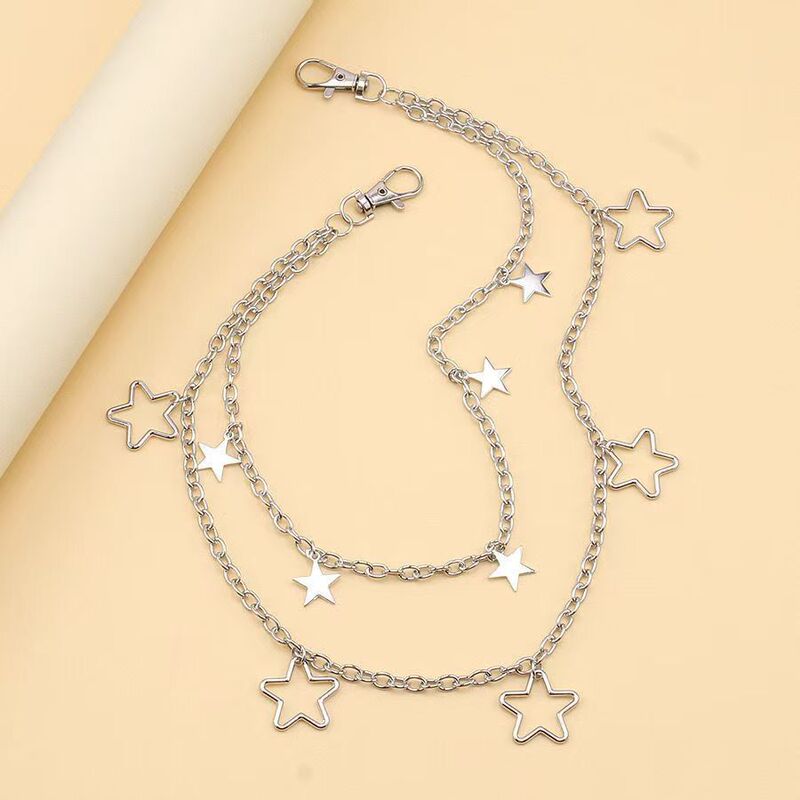 Waist Chain Ins Chain Star Decoration Pants Chain Punk Necklace Chain Hot Girl Accessories Jk Bag Hanging Chain Waist Chain Ins Chain Star Decoration Pants Chain Punk Necklace Chain Hot Girl Accessories Jk Bag Hanging Chain