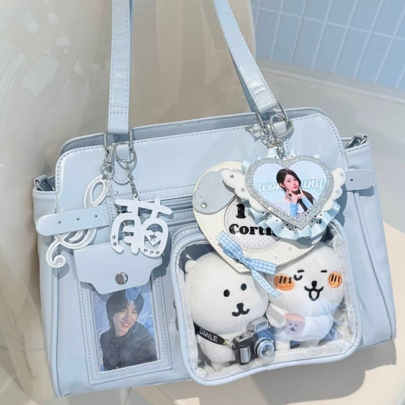 Concert Fan Bag with Hidden Compartments, Small Snack Compartment, Korean Style Single Shoulder Crossbody Backpack, Commuter School Bag for Women Concert Fan Bag with Hidden Compartments, Small Snack Compartment, Korean Style Single Shoulder Crossbody Backpack, Commuter School Bag for Women