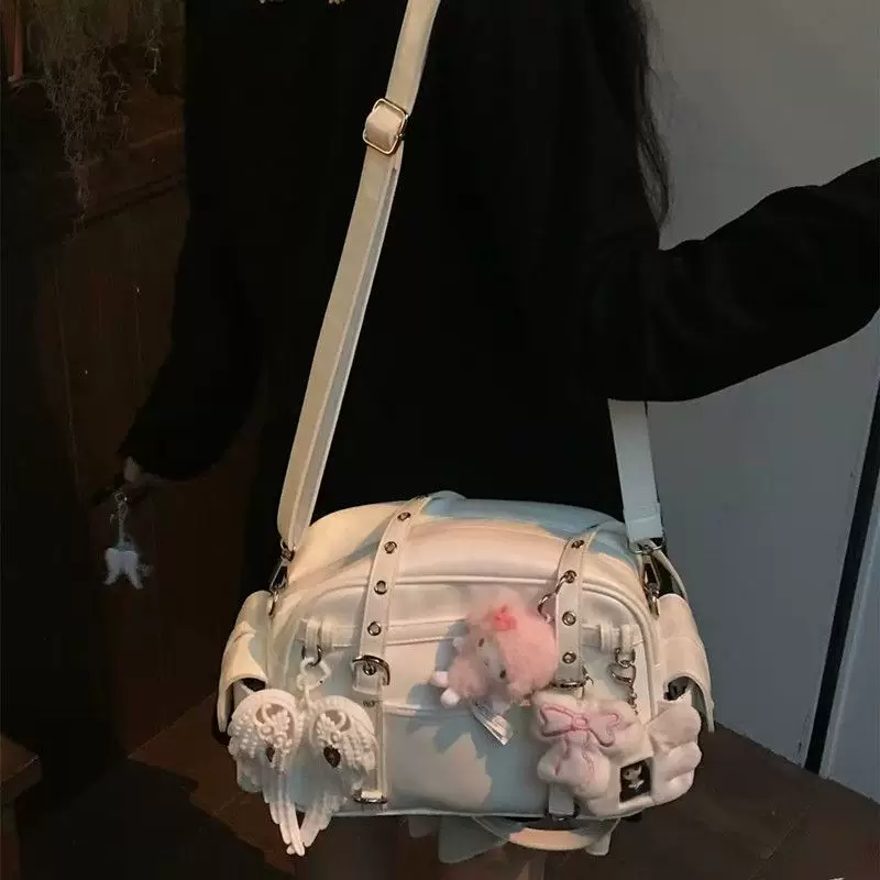 Genuine bus, shoulder bag for students on the belt, backpack, Korean style, worn on the shoulder