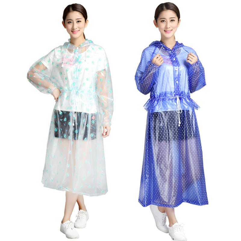 Sleeved Dress Raincoat for Electric Scooter Travel, Korean Fashion Adult Hiking Raincoat with Sleeves, Rain Skirt