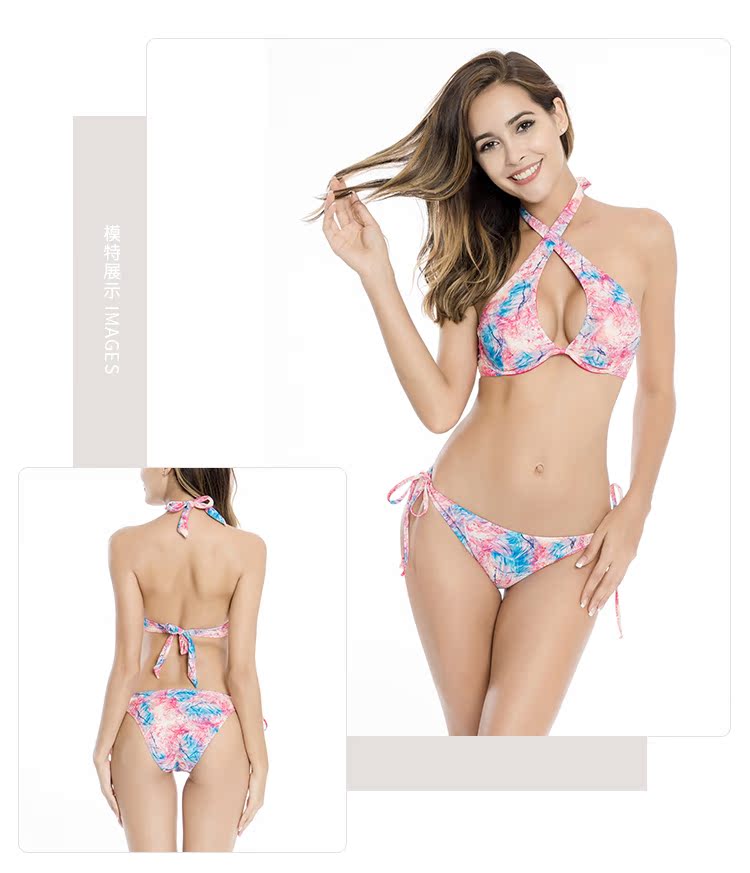 Pháp RELLECIGA 俪 belt vành đai gợi cảm vành đai màu tam giác cúp áo tắm châu Âu và Mỹ - Bikinis đồ bơi đi biển