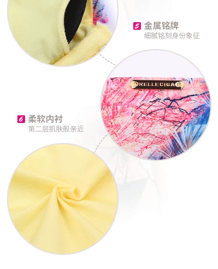 Pháp RELLECIGA 俪 belt vành đai gợi cảm vành đai màu tam giác cúp áo tắm châu Âu và Mỹ - Bikinis đồ bơi đi biển
