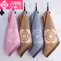 Jie Liya pure cotton pure white square towel 8708 cotton square towel sweat towel hand towel 8991 small towel comfortable and strong water absorption