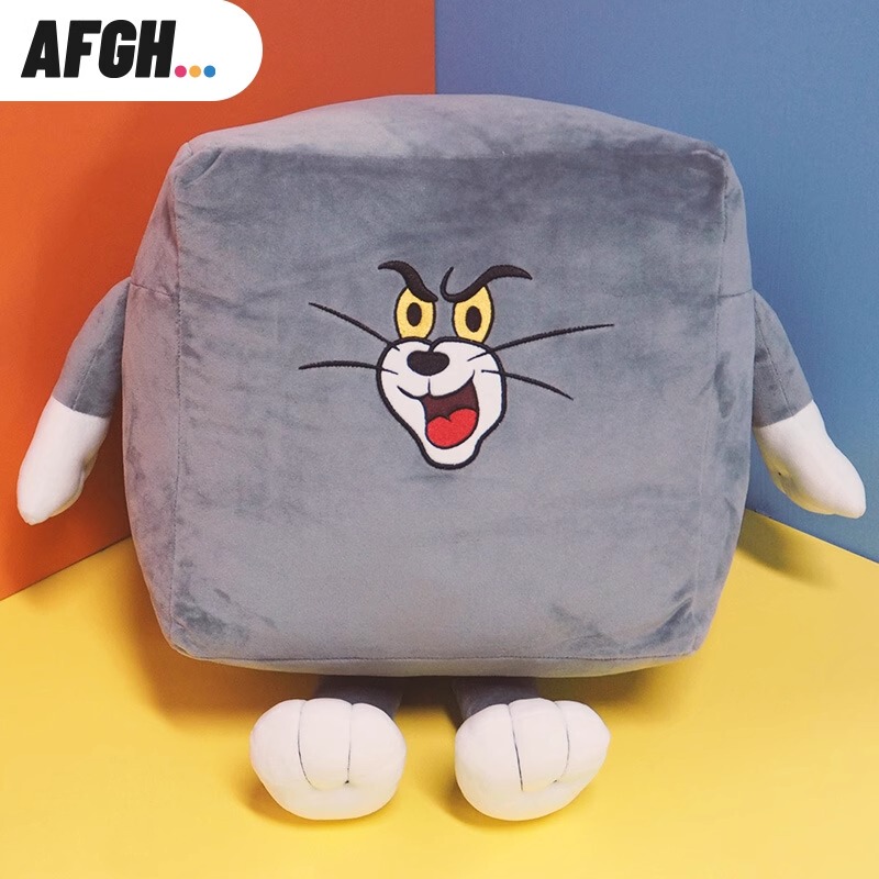 Officially Licensed Tom and Jerry Merchandise: Tom Plush Pillow Blanket for Car Air Conditioning, Office Nap, Non-Shedding, for Lunch Break Officially Licensed Tom and Jerry Merchandise: Tom Plush Pillow Blanket for Car Air Conditioning, Office Nap, Non-Shedding, for Lunch Break