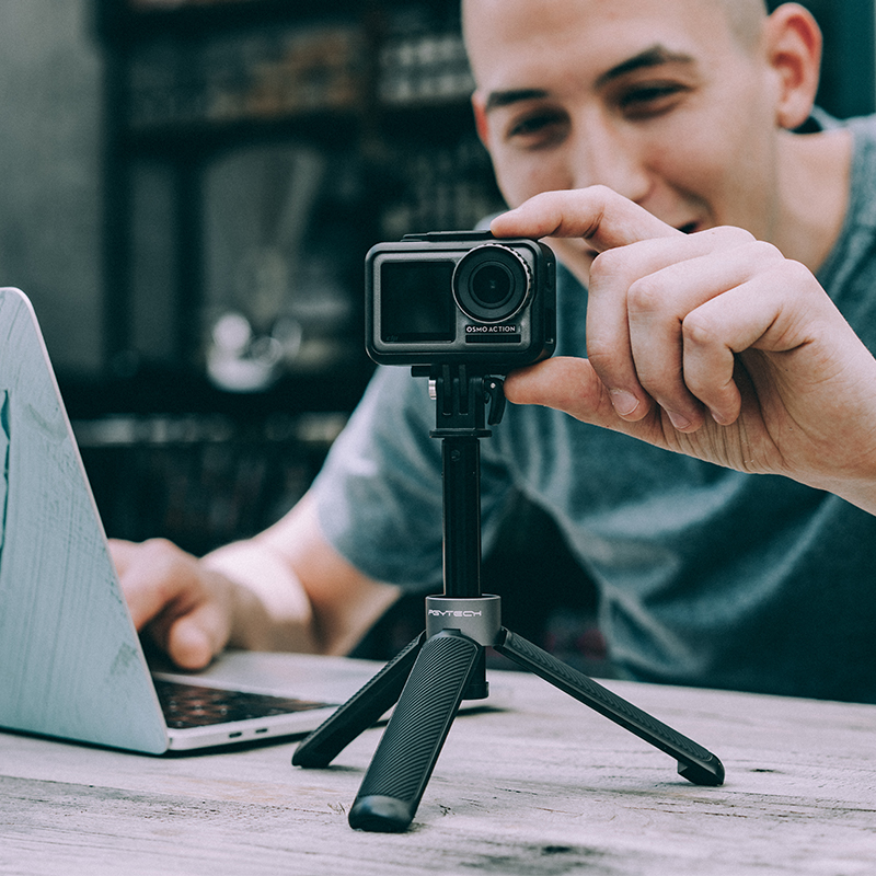 DJI osmo action and gopro9 accessories PGYTECH tripod extension selfie stick