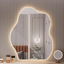 Yunduo smart led makeup mirror wall-mounted bedroom dressing table mirror wall-mounted lighted special-shaped dressing mirror
