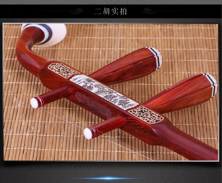 Rosewood Shen Hu Thượng Hải Opera Shen Hu Boss tất cả tre Tô Châu erhu nhạc cụ chuyên nghiệp chơi Shen Hu Gửi phụ kiện - Nhạc cụ dân tộc giá đàn nguyệt