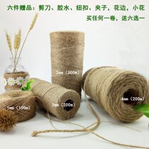 Three-dimensional household art photos jute thread hemp rope rope diy handmade hemp rope tag packaging tied rope