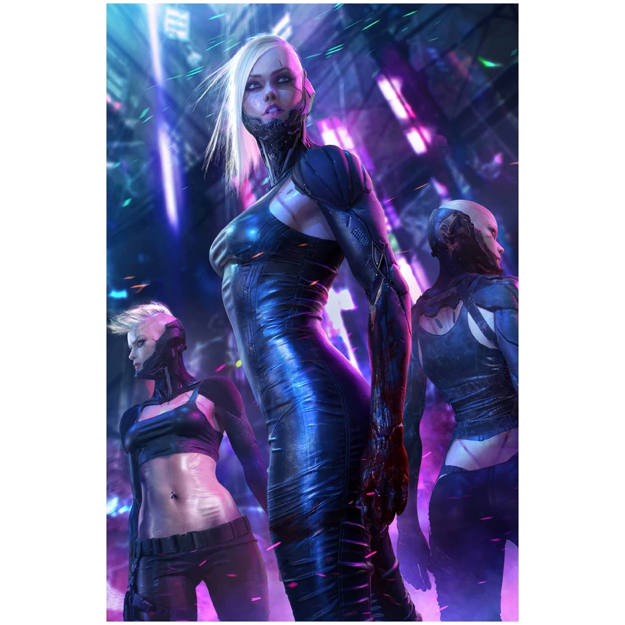 Постер игры Cyberpunk 2077, периферийное спортивное авто, металлический стиль, настенное стикер-комната, общежитие, спальня, декоративная картина