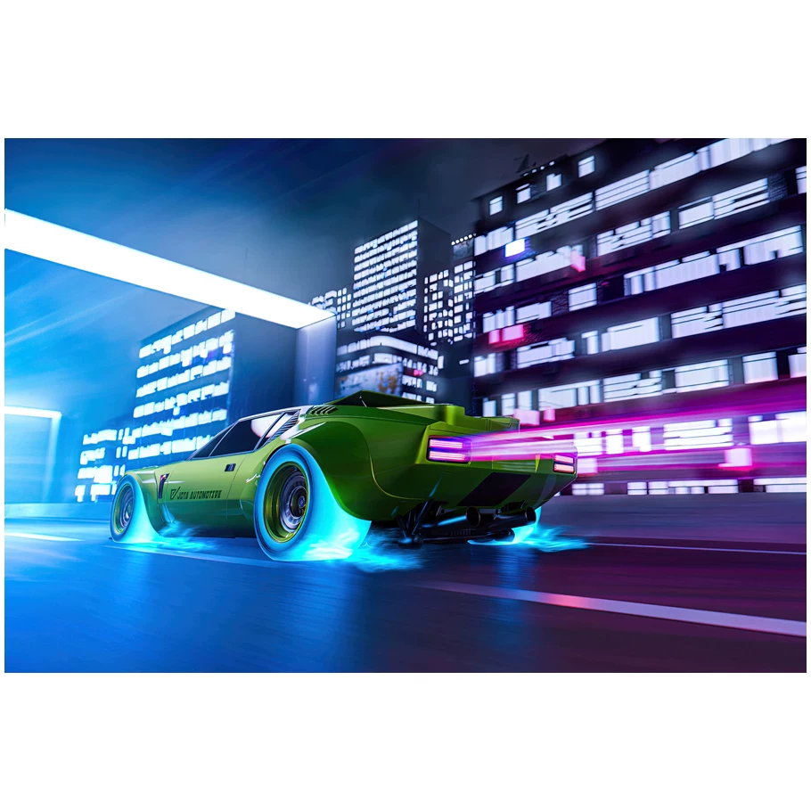 Постер игры Cyberpunk 2077, периферийное спортивное авто, металлический стиль, настенное стикер-комната, общежитие, спальня, декоративная картина