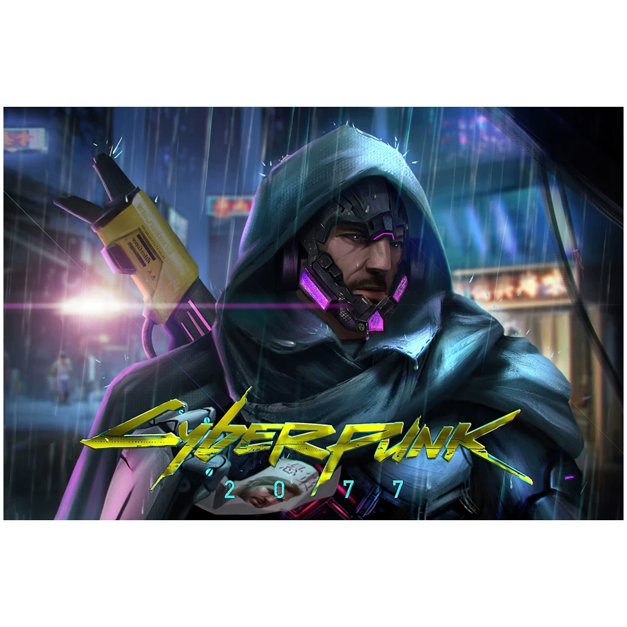Постер игры Cyberpunk 2077, периферийное спортивное авто, металлический стиль, настенное стикер-комната, общежитие, спальня, декоративная картина