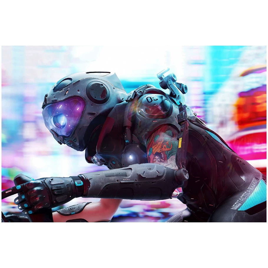 Постер игры Cyberpunk 2077, периферийное спортивное авто, металлический стиль, настенное стикер-комната, общежитие, спальня, декоративная картина