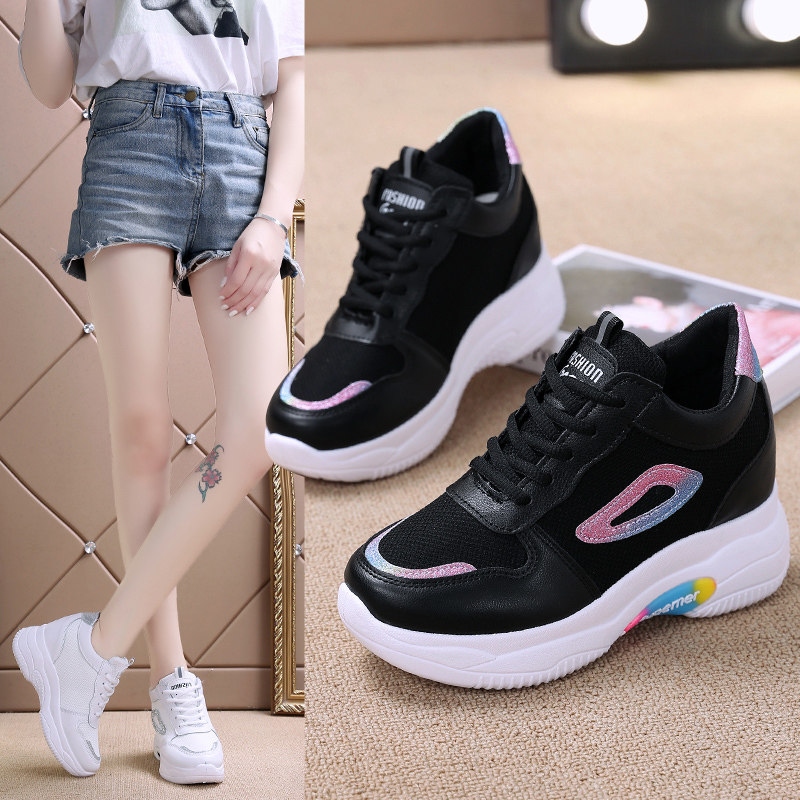 老爹鞋女运动鞋2019新款韩版百搭厚底内增高原宿休闲鞋系带运动鞋