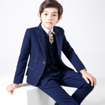 children's suit flower dress handsome suit korean style three piece set British style big boy's suit autumn winter