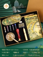 Книга, комплект, ручка, кисть для письма, 11 шт