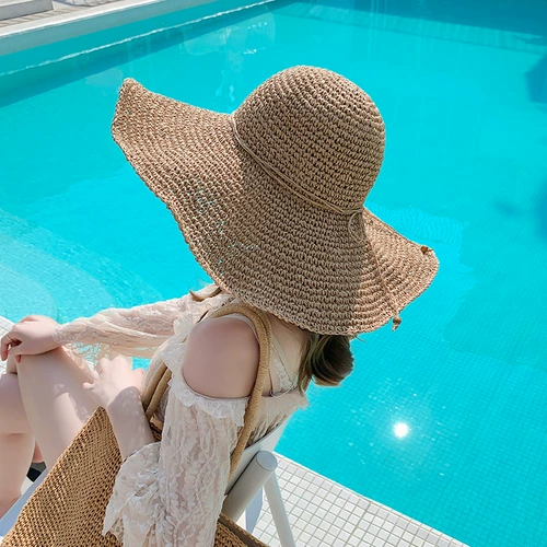 Летняя универсальная солнцезащитная шляпа, пляжная шапка на солнечной энергии, в корейском стиле, пляжный стиль, защита от солнца