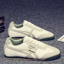 2021 autumn new mens shoes Korean version of the trend wild men canvas Gump board shoes spirit guy bean trendy shoes