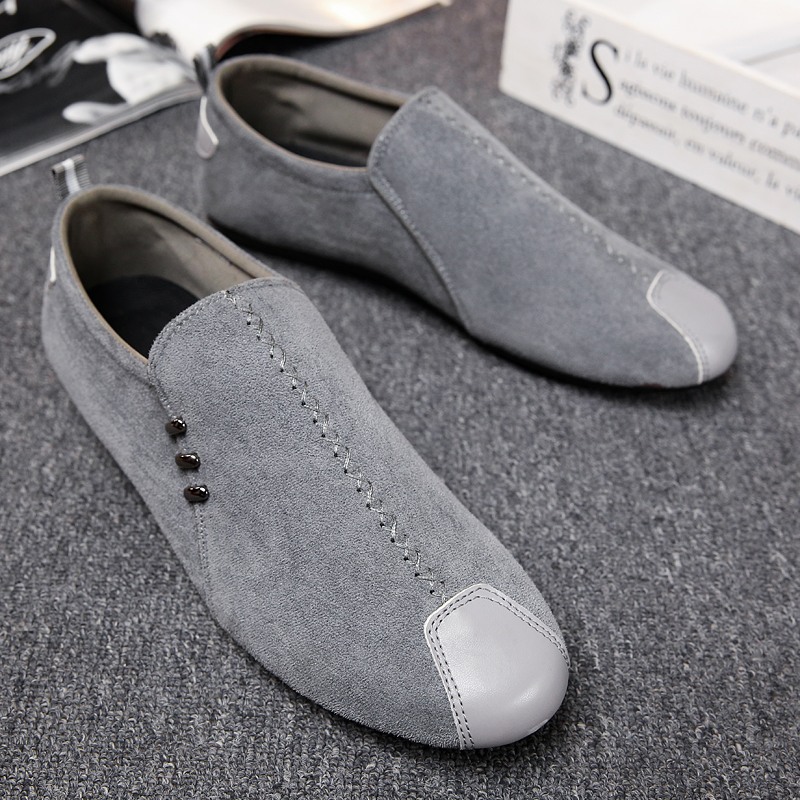 Summer Bean Shoes Casual Shoes Han Edition Men's Tide Shoes Trend Spirit Sloppy Leather Shoes Society Little Guys Inglén Men Shoes