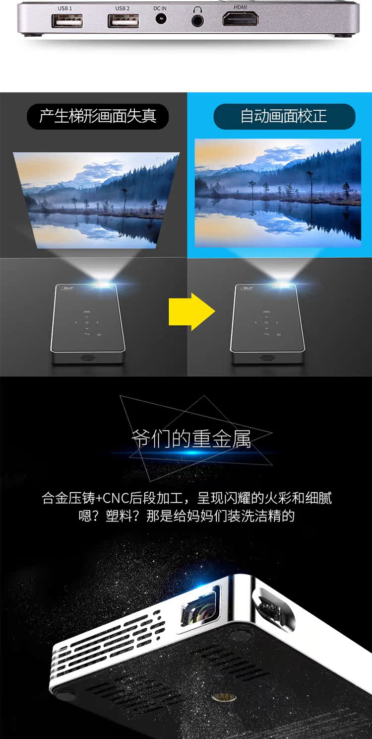 Máy chiếu 1 视 达 光 米 X1 gia đình HD micro 1080p không dây wifi máy chiếu điện thoại di động