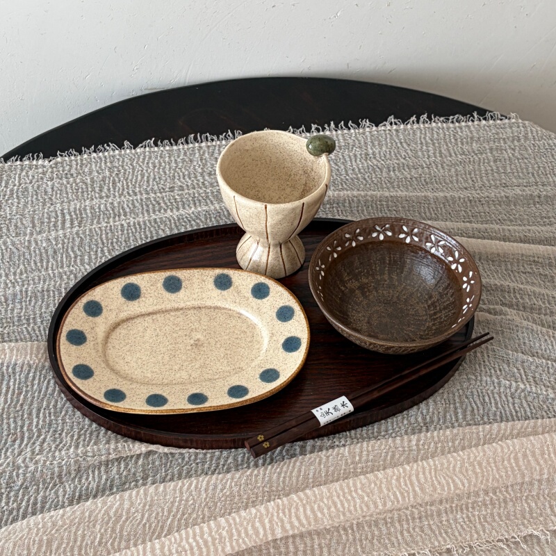 Zhangzhang's Store·【Letters from the Island】Single-Person Dining Set Breakfast Gift Tray Water Cup Snack Plate Zhangzhang's Store·【Letters from the Island】Single-Person Dining Set Breakfast Gift Tray Water Cup Snack Plate