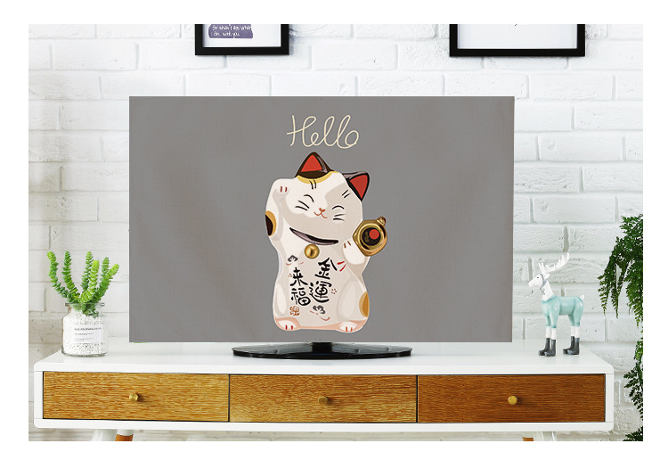 bìa TV 5560 inch TV lớn Haier, Hisense bảo vệ tay áo bông bụi vải truyền hình phong cách Bắc Âu - Bảo vệ bụi vỏ bọc máy giặt