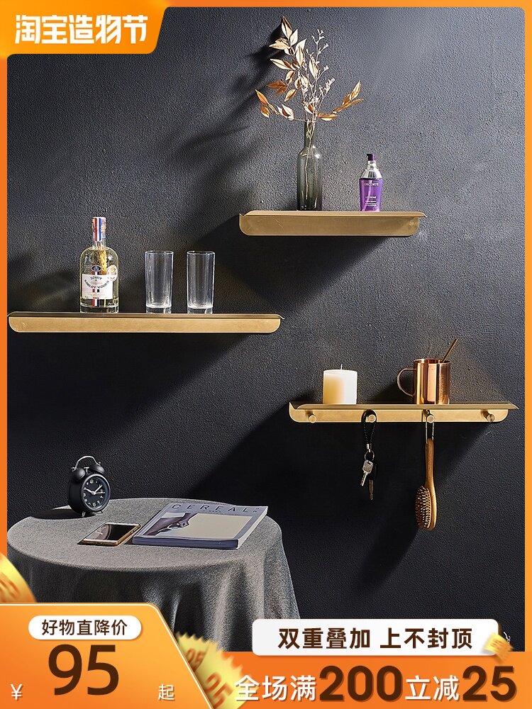 Bathroom mirror front shelf Hole-free toilet Toilet wall-mounted wall washstand Towel storage shelf