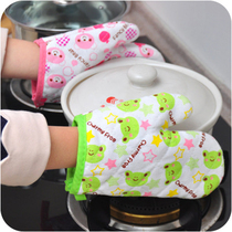 Microwave oven anti-burn gloves thermal insulation anti-heat home high temperature resistant kitchen baking oven special gloves cloth art