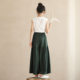 Girls' wide-leg pants summer thin girls' skirt pants loose western style big trousers pants casual wide-leg nine-point pants